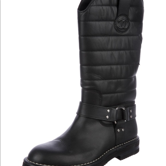 ❌SOLD❌  Chanel Mid-Calf Moto Boots - Picture 3 of 5